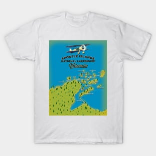 Apostle Islands National Lakeshore map, T-Shirt